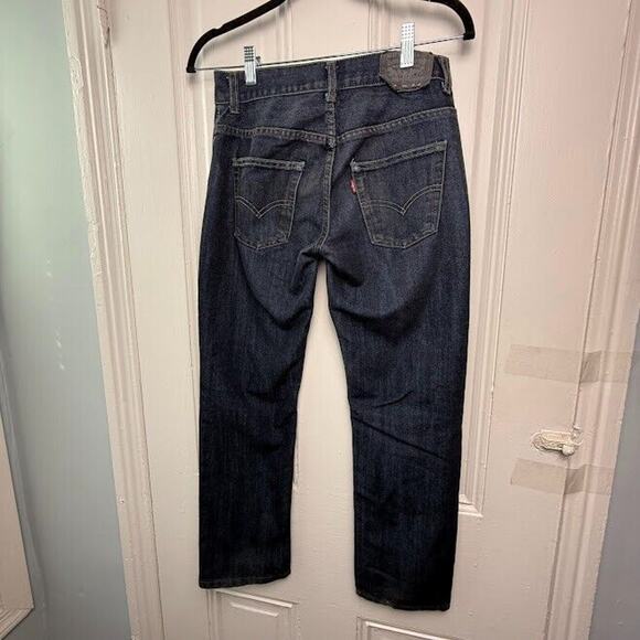 Levis 511 Slim Jeans Boys 14 Dark Blue Denim Straight Leg Zip Fly - Picture 7 of 8